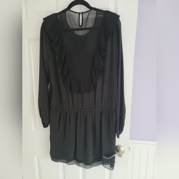 BCBG Max Azria Black Ruffle Dress - Size M, Worn Once - Picture 4 of 5